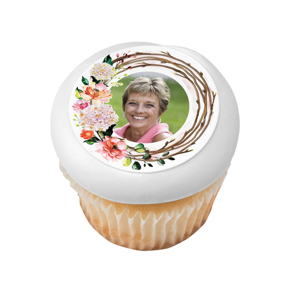 Springtime Wreath PhotoCake® Edible Image® Frame