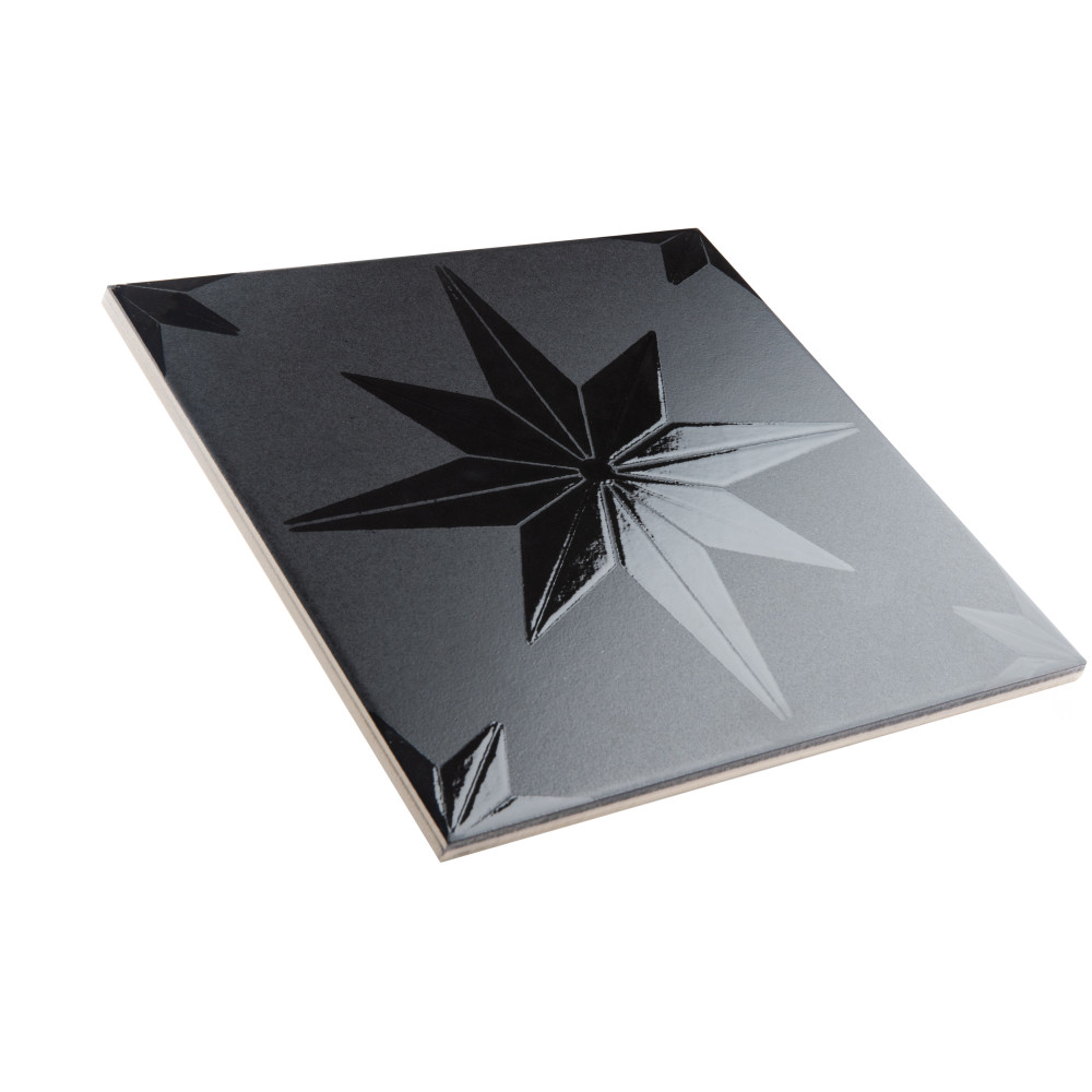 Stella Lustre Midnight 9-3/4 in. x 9-3/4 in. Porcelain Wall Tile