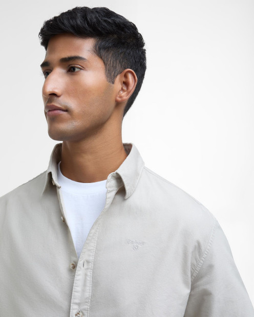 Garment Dyed Oxford Relaxed Long-Sleeved Shirt Mist