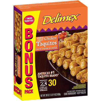 Delimex White Meat Chicken Taquitos 30 count Box