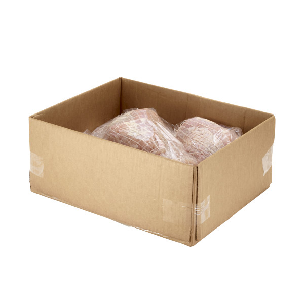 JENNIE-O(r) Ready-to-Cook Turkey Breast, Boneless, Skin-on Netted, 9%, 4 pc . C1RM - Front Right Open Case (Hi Res)