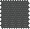 Soho Retro Black 1″ Hexagon Mosaic Matte