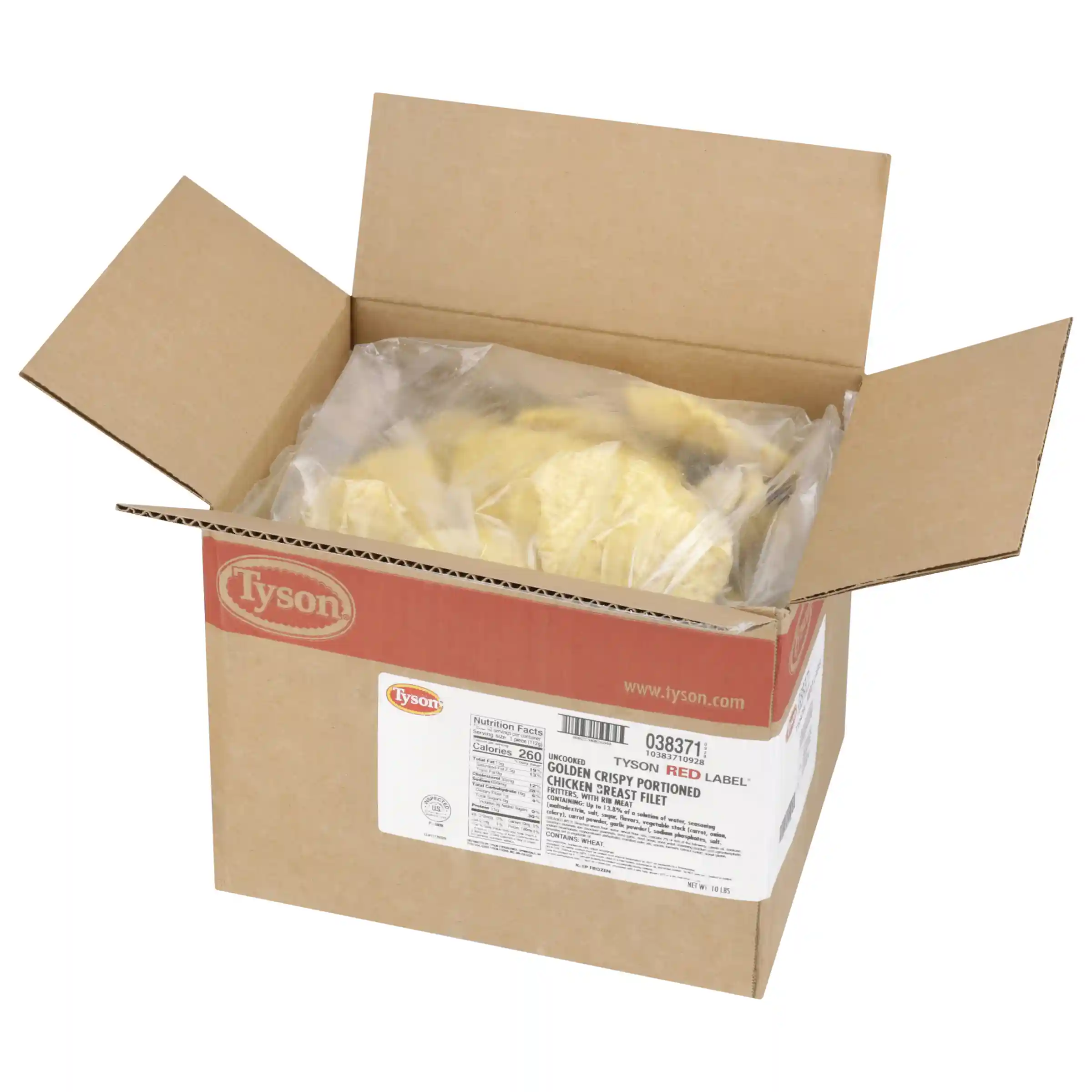 Tyson Red Label® Uncooked Golden Crispy Select Cut Chicken Breast Filet Fritters, 4 oz._image_4