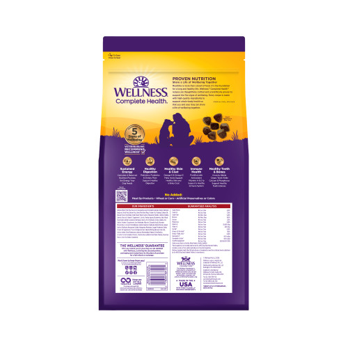 Wellness Complete Health  Beef & Barley back packaging