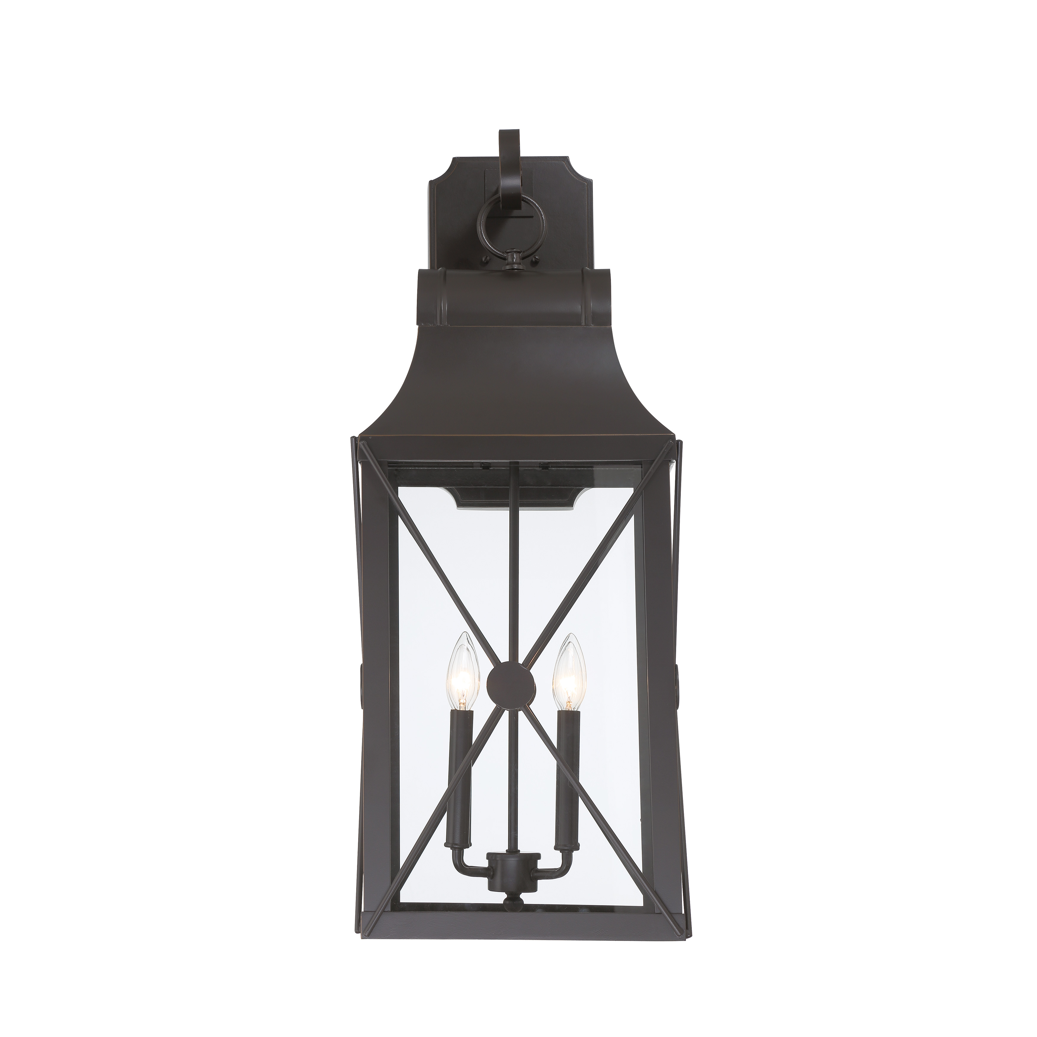4 Light Outdoor Wall Mount in Oil Rubbed Bronze with Gold Highlights Finish with Clear Glass - alternate view
