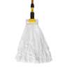 Rubbermaid Commercial, Polyester/Rayon Disposable Wet Mop Head with 5" Headband, #24, White
