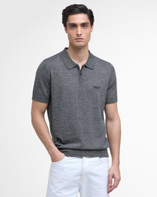 Maverick Mouline Knitted Polo Shirt 