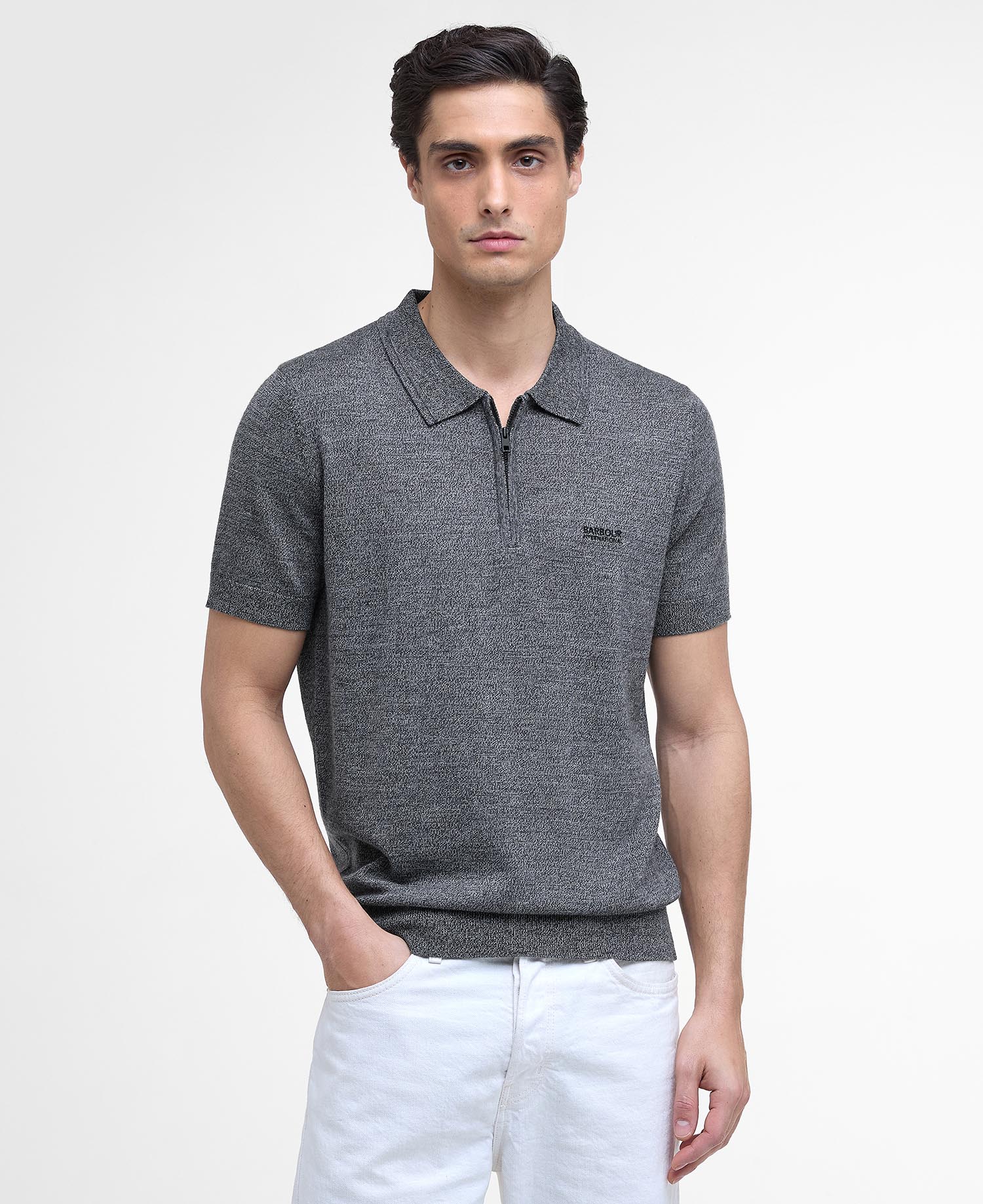 Maverick Mouline Knitted Polo Shirt image number 0