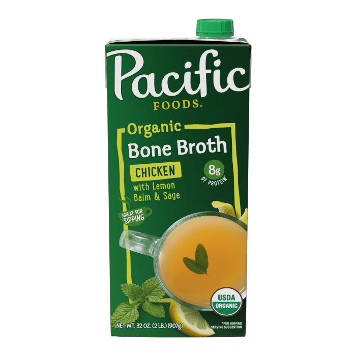 Organic Chicken Bone Broth with Lemon Balm and Sage