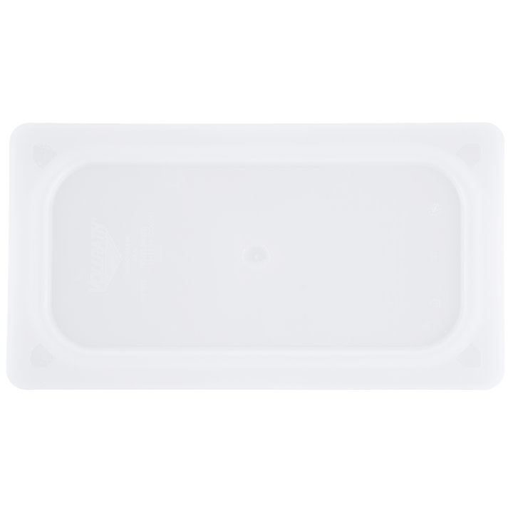 Third-size Super Pan V® flexible steam table pan lid in white