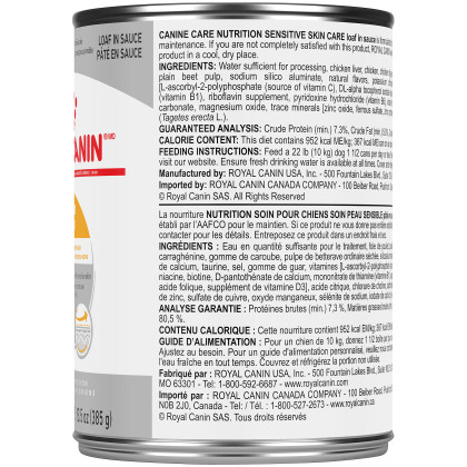 Royal Canin Canine Care Nutrition Sensitive Skin Care Canned Dog Food