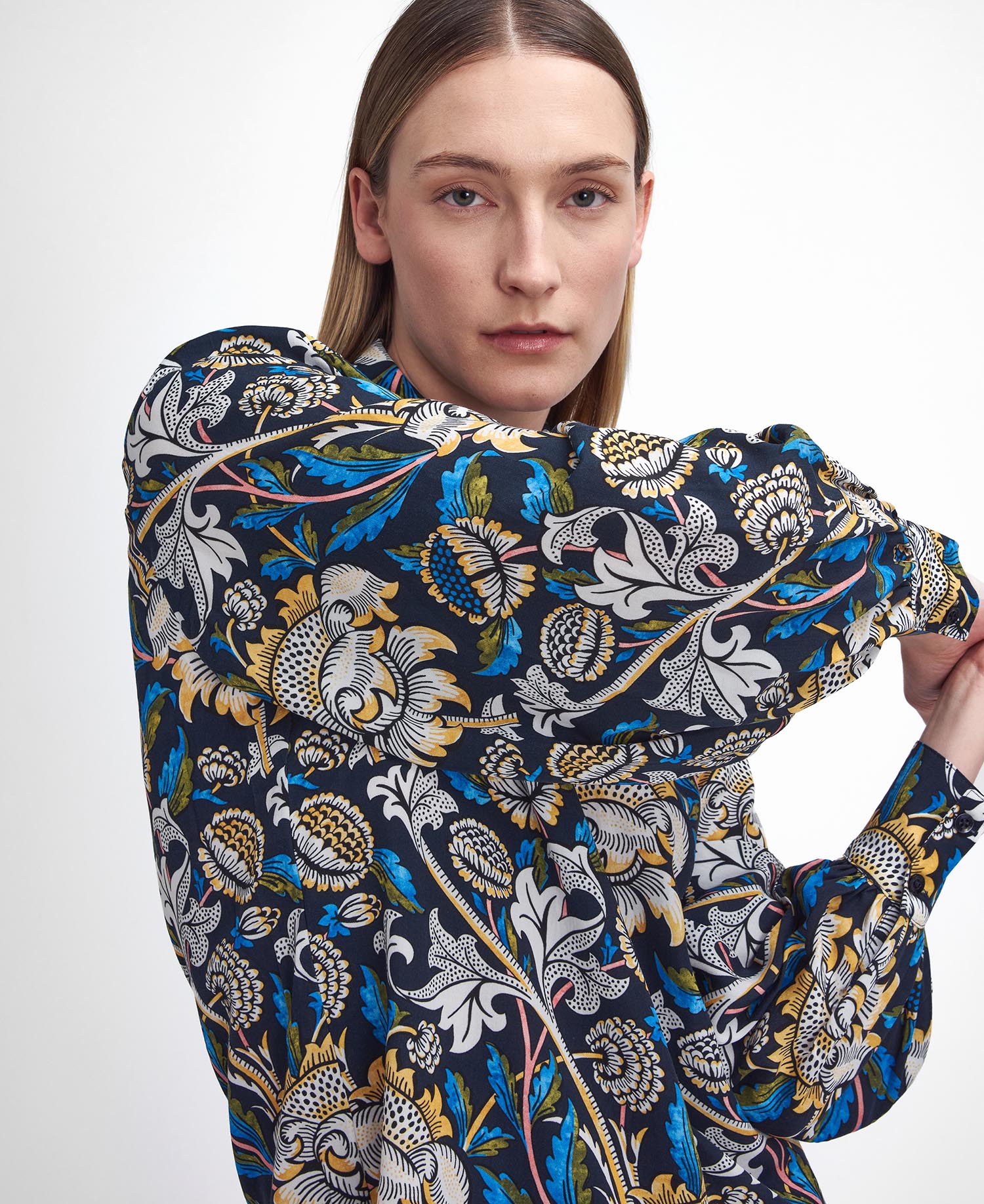 Barbour x William Morris Gallery Rendall Printed Shirt image number 3