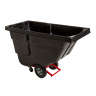 RUB1304BK, Rubbermaid Commercial, Rotomolded Tilt Truck, Utility Duty, 1/2 Cubic Yard, Black