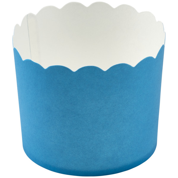 Blue Scalloped Baking Cups