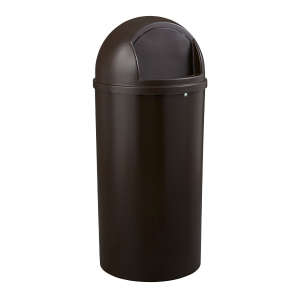 Rubbermaid Commercial, Marshal®, Classic Container, 25gal, Resin, Brown, Round, Receptacle