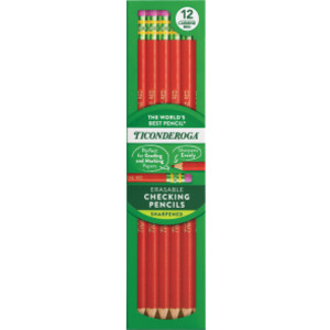 Crimson Red Erasable Checking Pencils, 12 Count