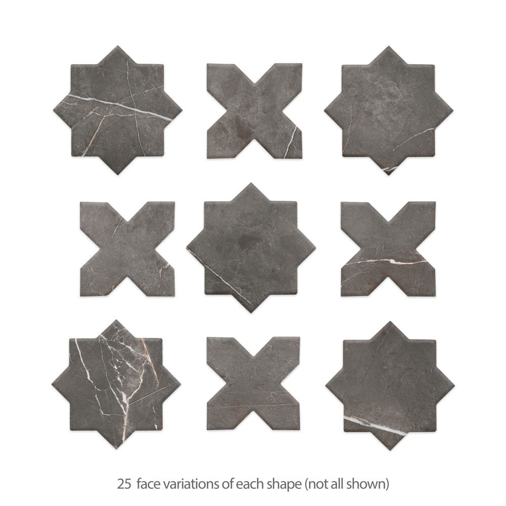 Istanbul Star Night with Night Cross 6 in. x 12 in. Porcelain Floor and Wall Tile