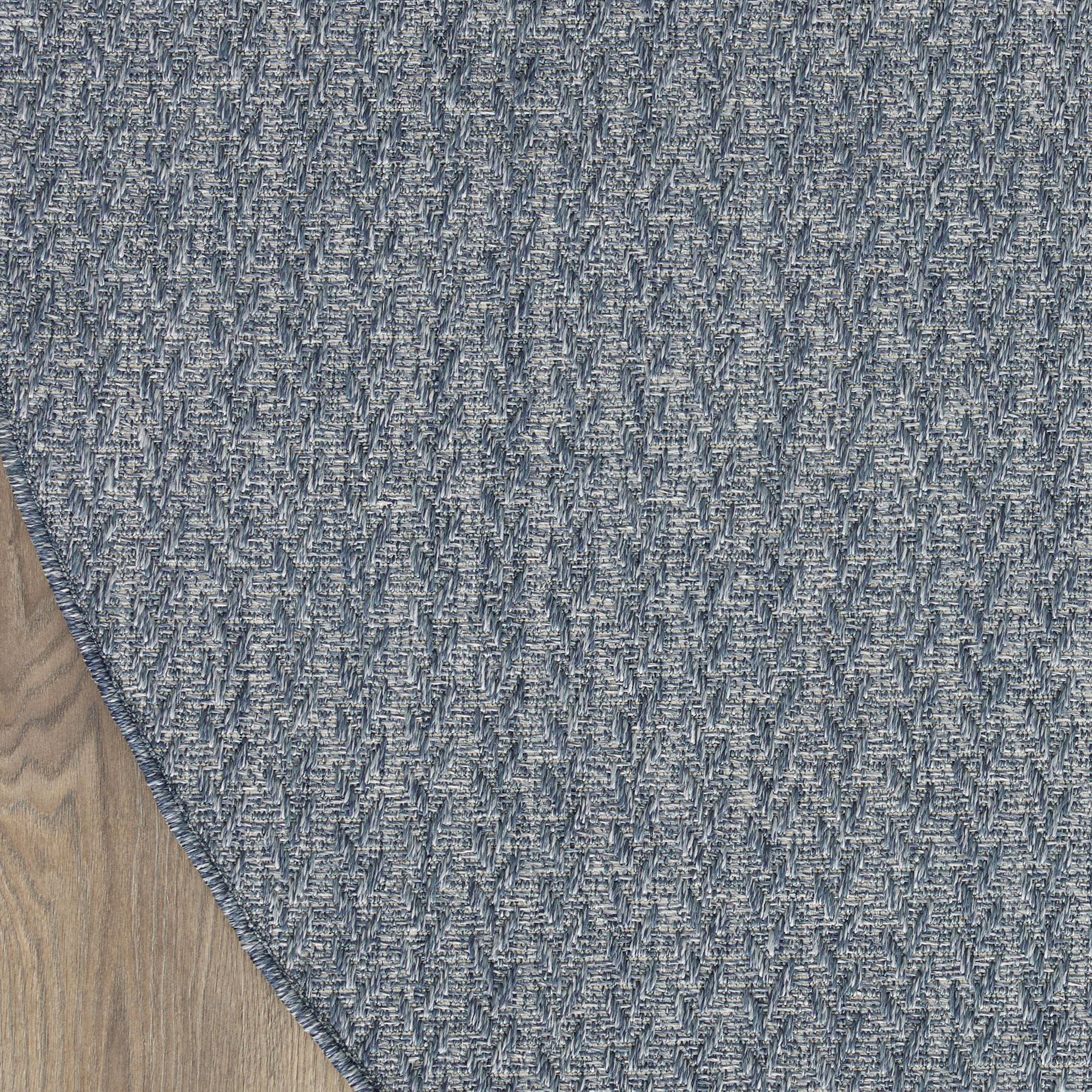 Nourison Tulum 8' x Round Denim Outdoor Rug