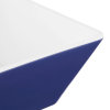 Medium square melamine cubic display bowl in blue