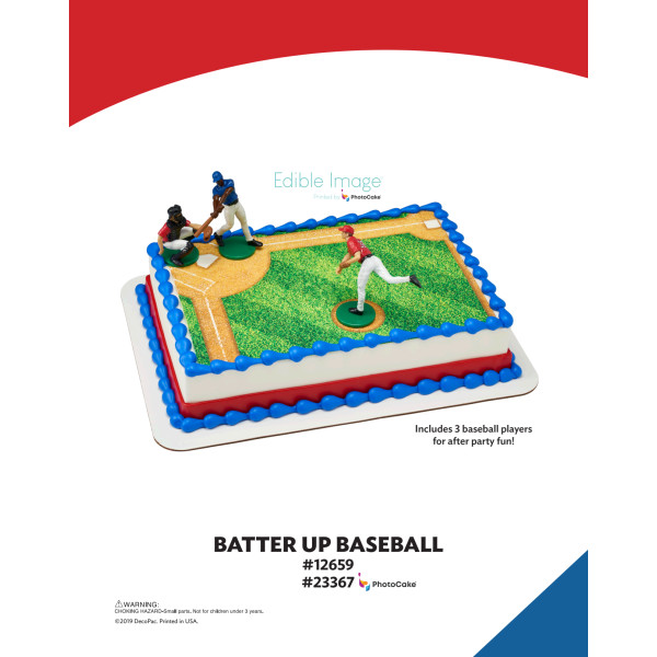 Batter Up Baseball The Magic of Cakes® PhotoCake® Enhanced Background Page