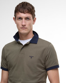Lynmouth Tipped Polo Shirt Uniform Green