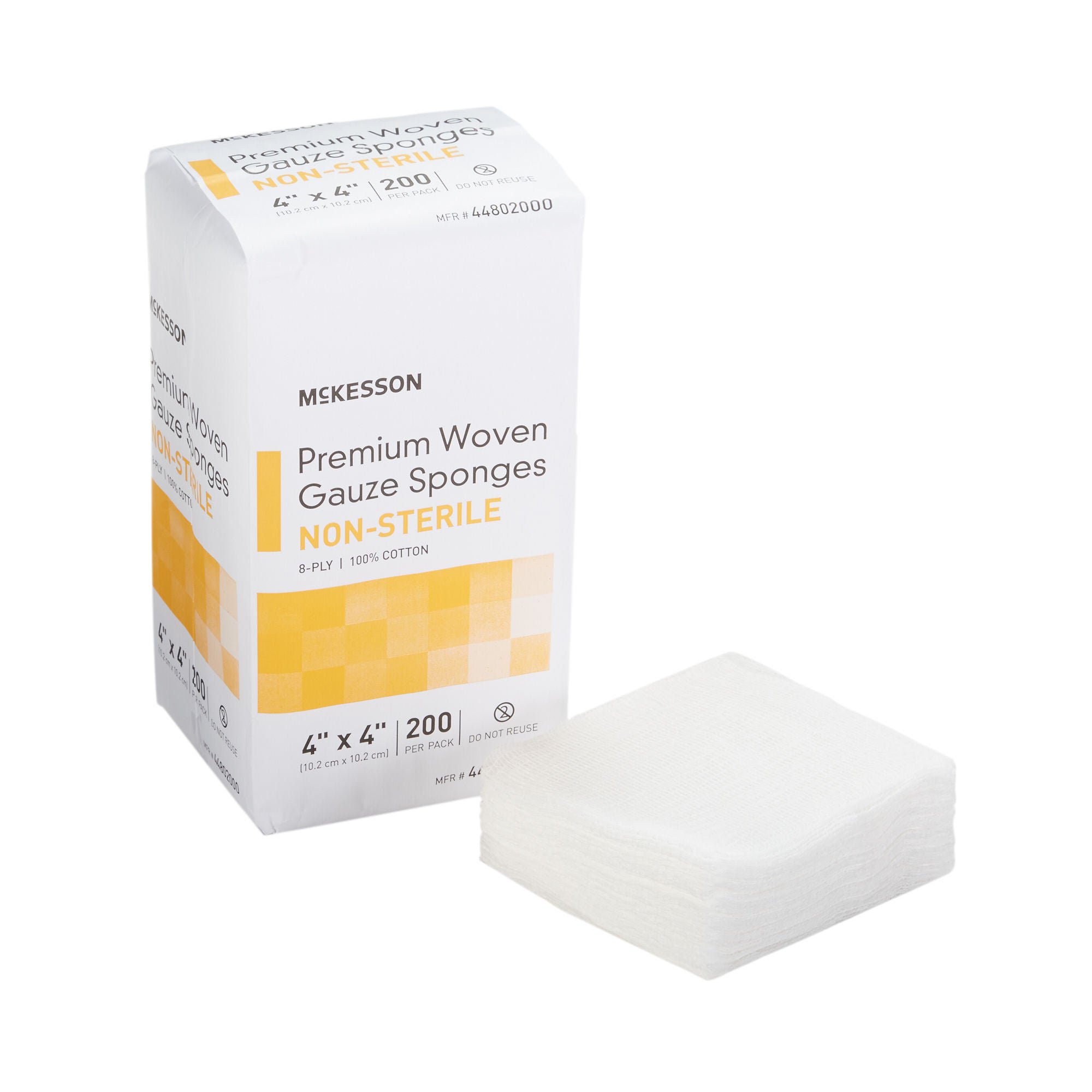 McKesson Gauze Sponge, 4 x 4 Inch, Eight Ply