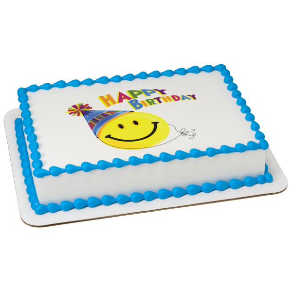 Happy Face Birthday Edible Image®