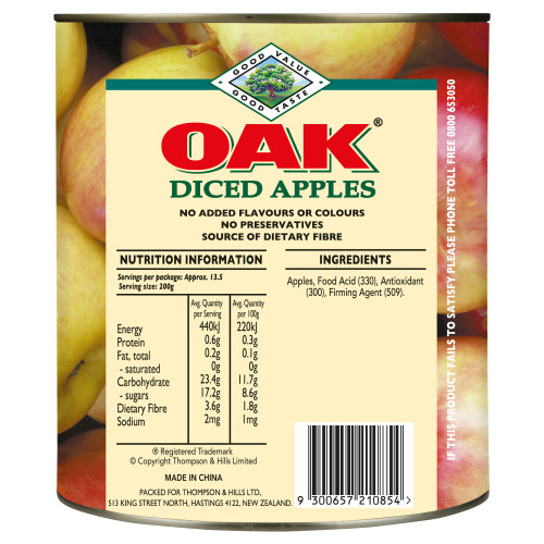  Oak® Diced Apple 2.7kg 