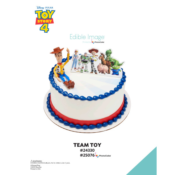 Disney and Pixar's Toy Story 4 Team Toy The Magic of Cakes® PhotoCake® Enhanced Round Background Page
