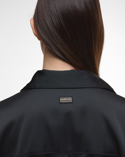 Saskia Satin Shirt Black