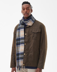 New Check Tartan Scarf Sand Beige Plaid
