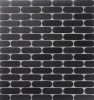 Tempo Black 1×4 Oval Mosaic