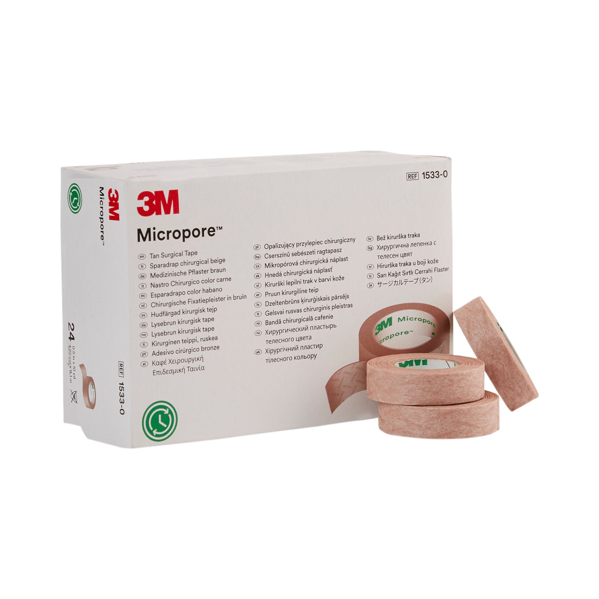 3M™ Micropore™ Paper Medical Tape, 1/2 Inch x 10 Yard, Tan