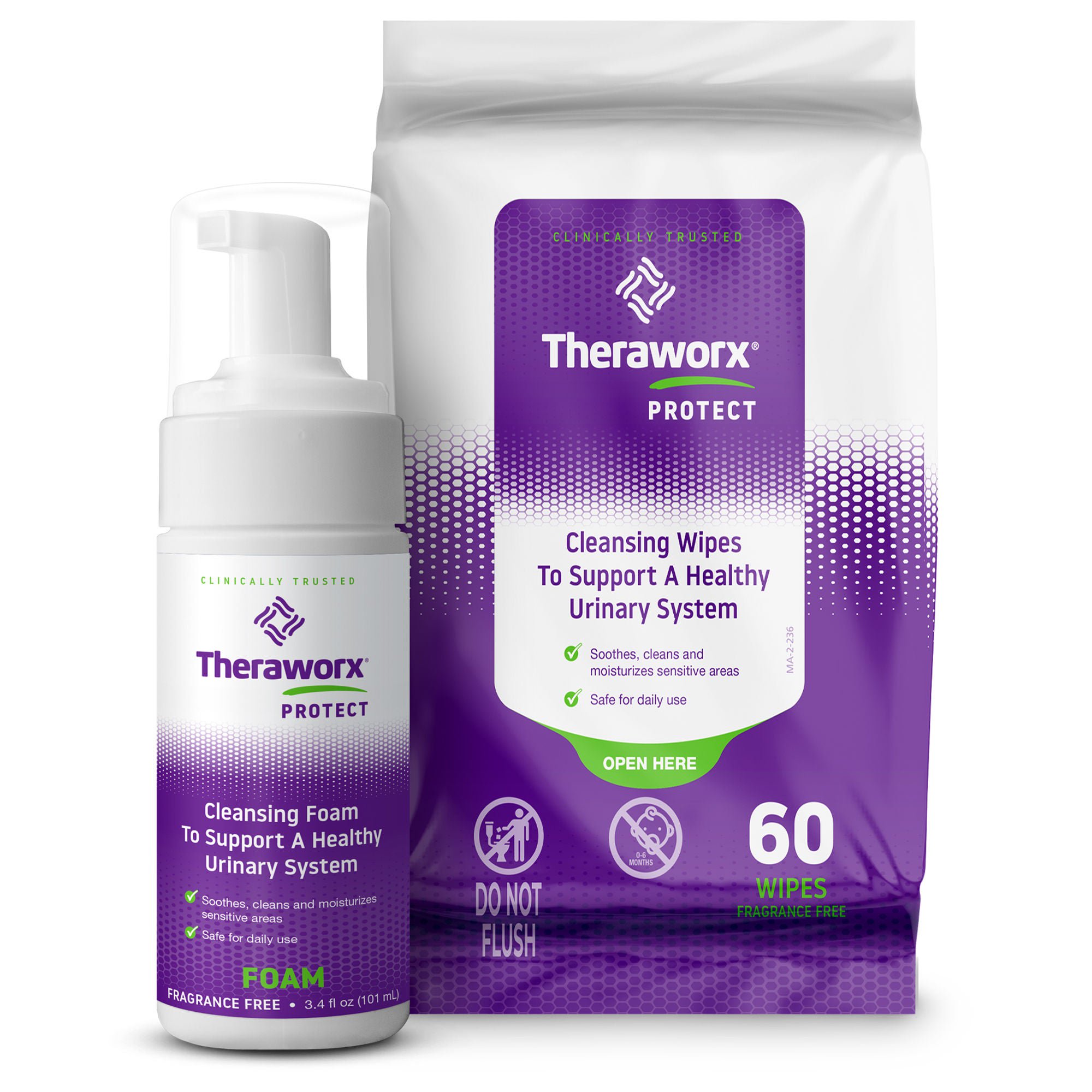 Avadim WIPE, SKIN THERAWORX PROTECT W/FOAM UPAK (60/EA 4EA/CS)