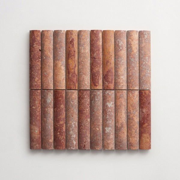 lapidary | cabochon short mosaic sheet | red travertine 