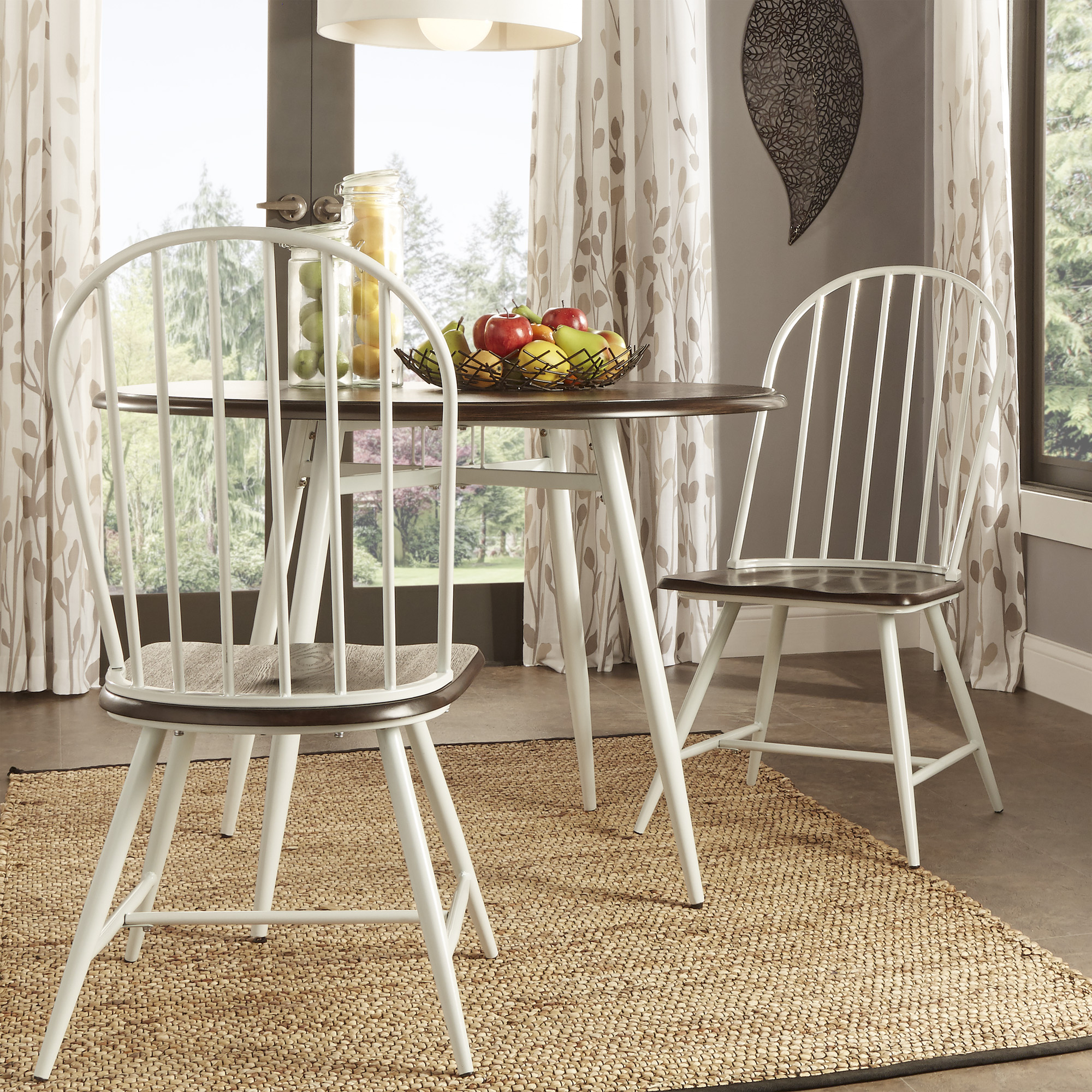 Two-Tone Spindle Windsor Dining Chairs (Set of 4)