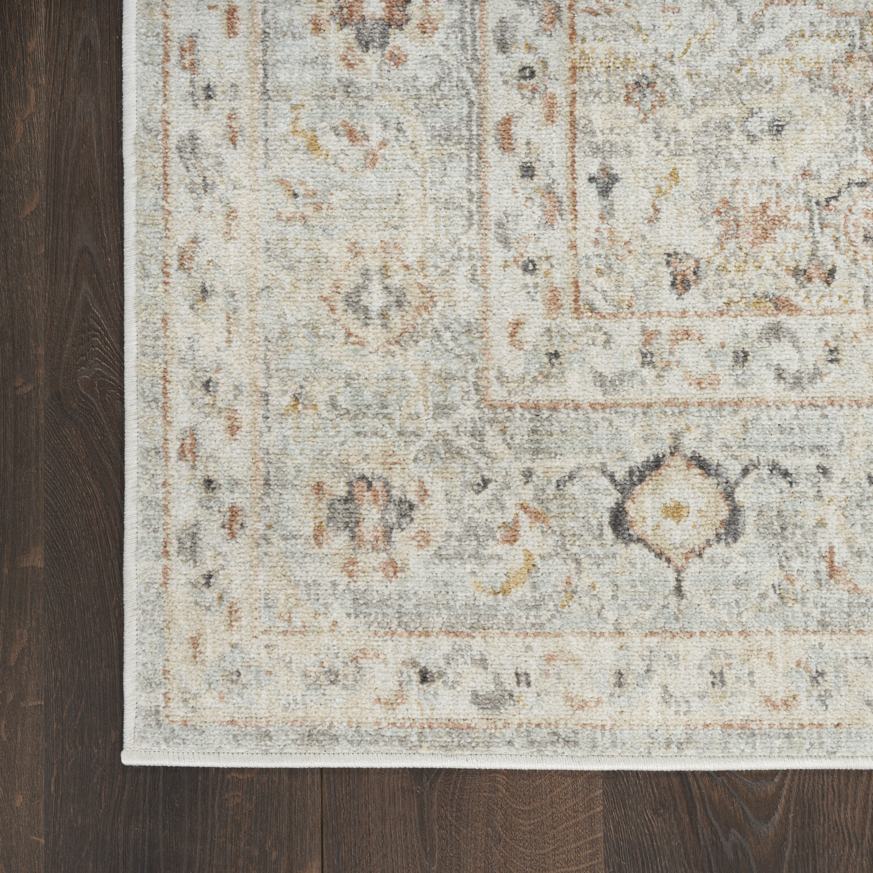 Nourison Oushak Home 2' x 4' Light Grey Vintage Indoor Rug