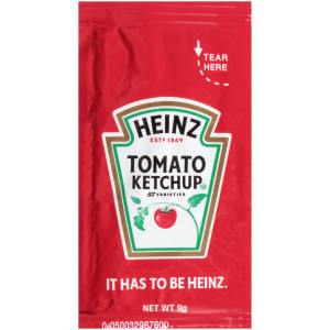 HEINZ Single Serve Ketchup Packet, 9 gr. (Pack of 1500) image