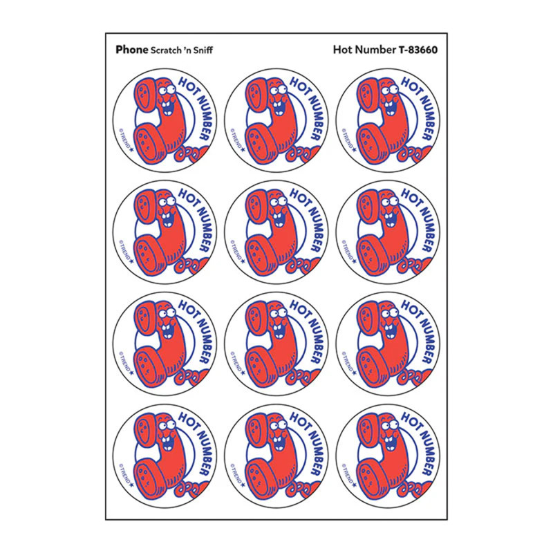 Hot Number/ Phone Scent Stickers, 24 ct.