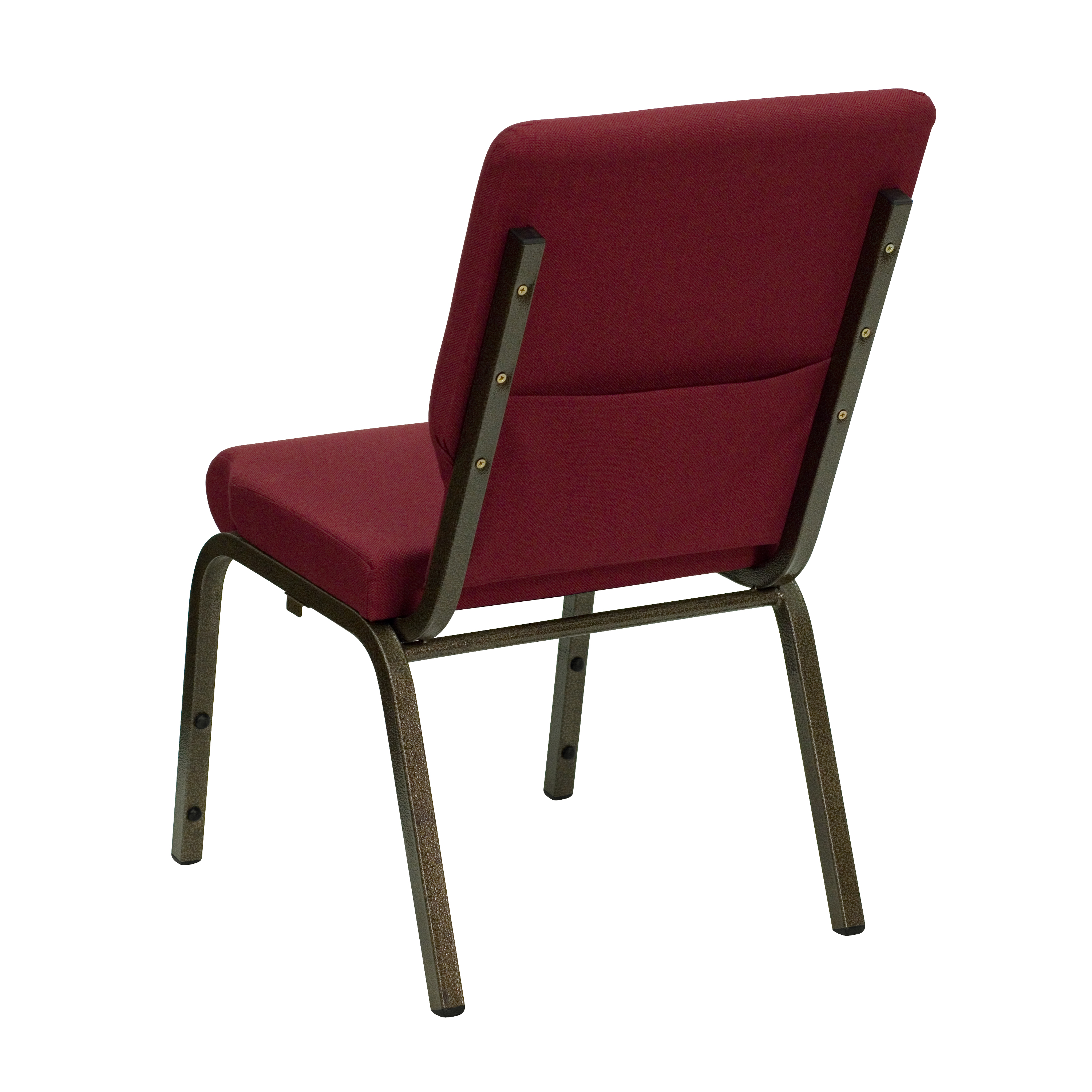 HERCULES Series 18.5''W Stacking Church Chair in Purple Fabric - Gold Vein Frame - Picture 20 of 140