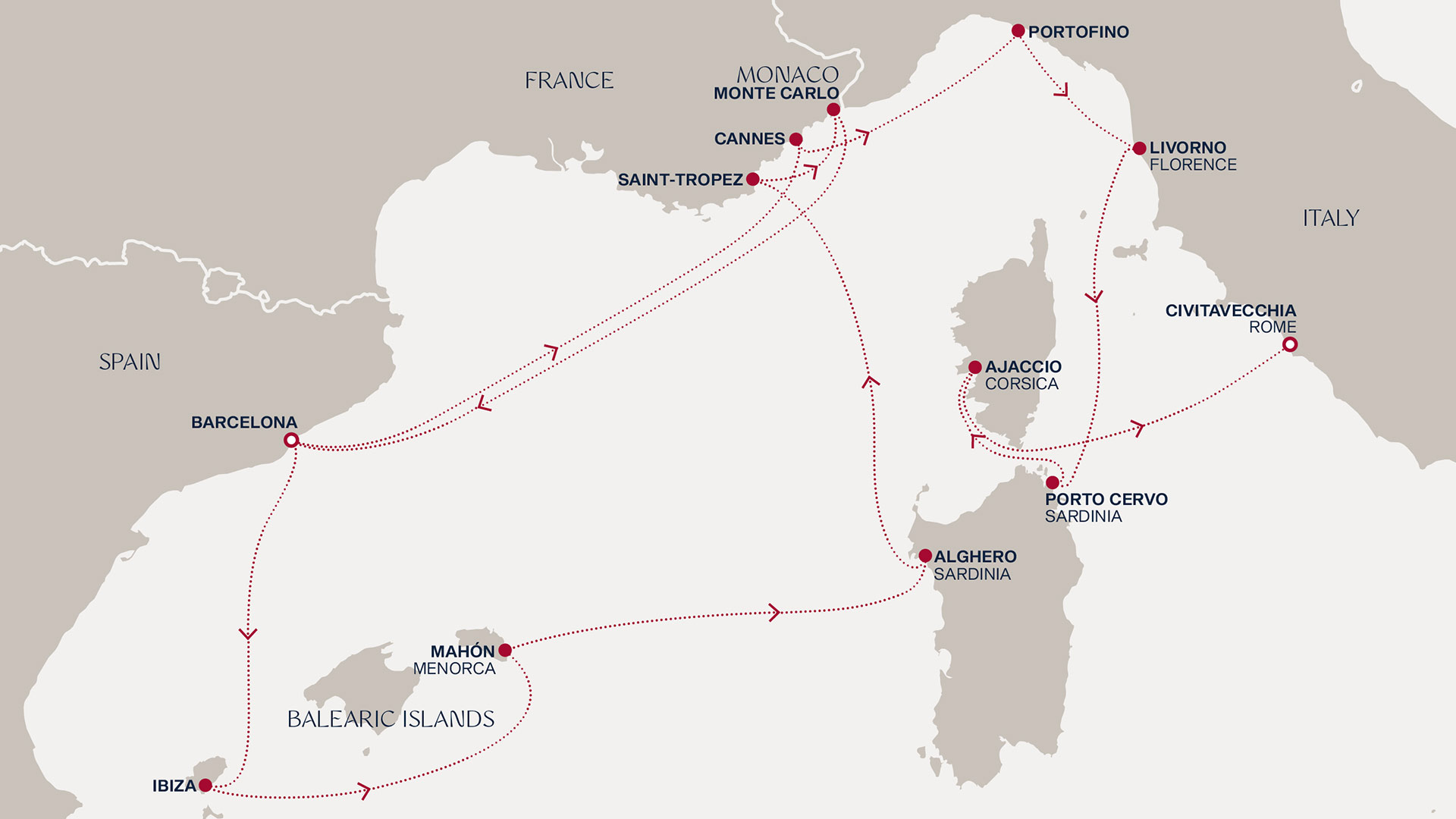 Itinerary map