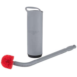 Unger, Ergo, 3.5in, Toilet Bowl Brush Kit, Nylon Bristles, Red
