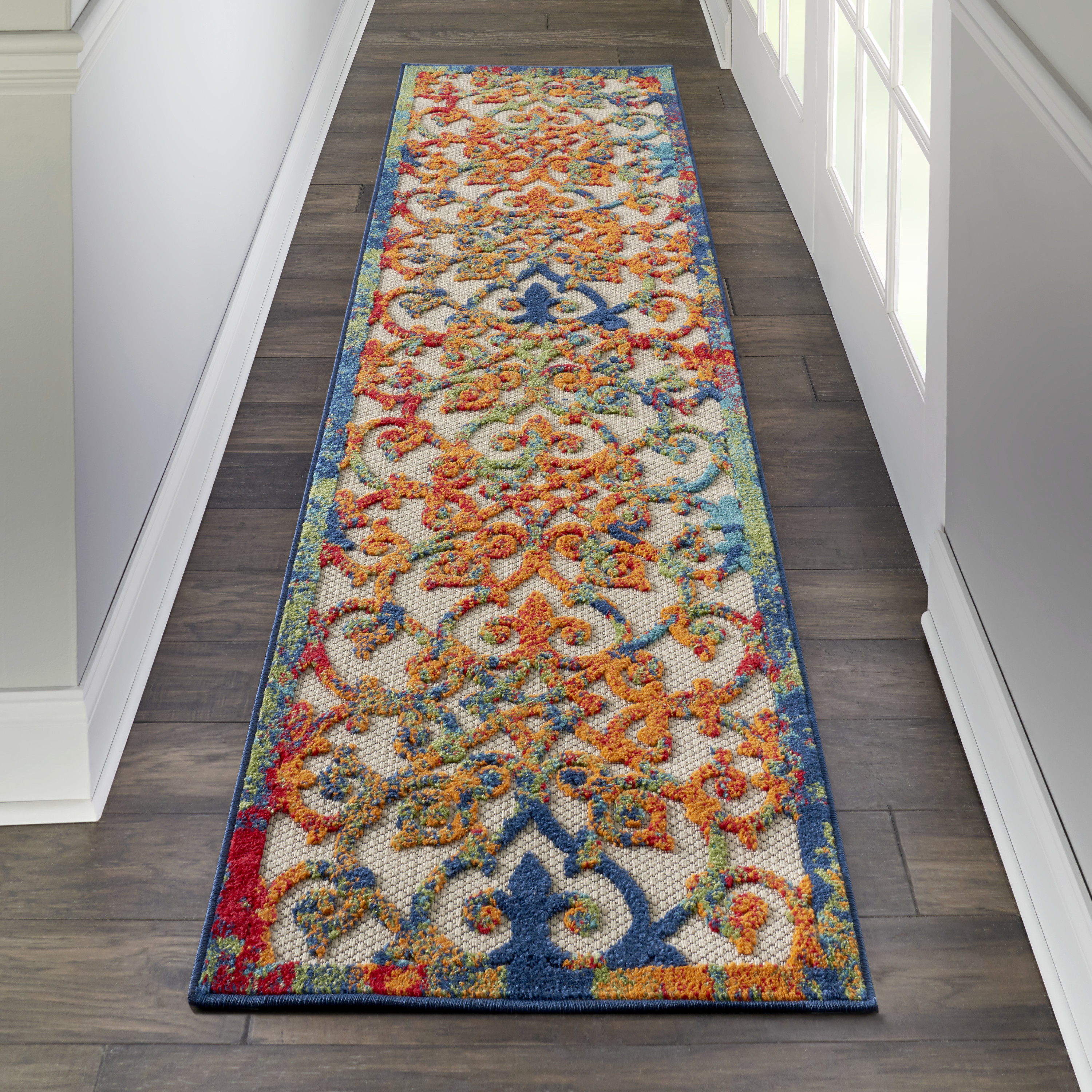 Nourison Aloha 2'3" x 10' Multicolor Contemporary Rug