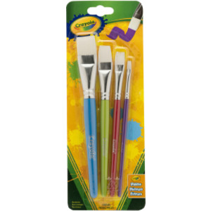 Big Paintbrush Set, Flat, Pack of 4