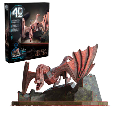 4D Build, House of the Dragon Caraxes Dragon 3D Model Kit, Game of Thrones Collectibles & Desk Décor, Adult Puzzle, Building Toys, 101 Pcs, 3D Puzzles, Gift Ideas for Ages 12 & Up