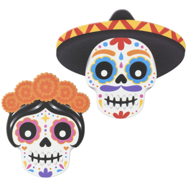 El Catrin and La Catrina Skulls Layon