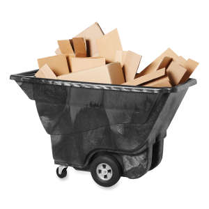 Rubbermaid Commercial, Standard Duty, Tilt Truck, 13.5 cu ft, Black