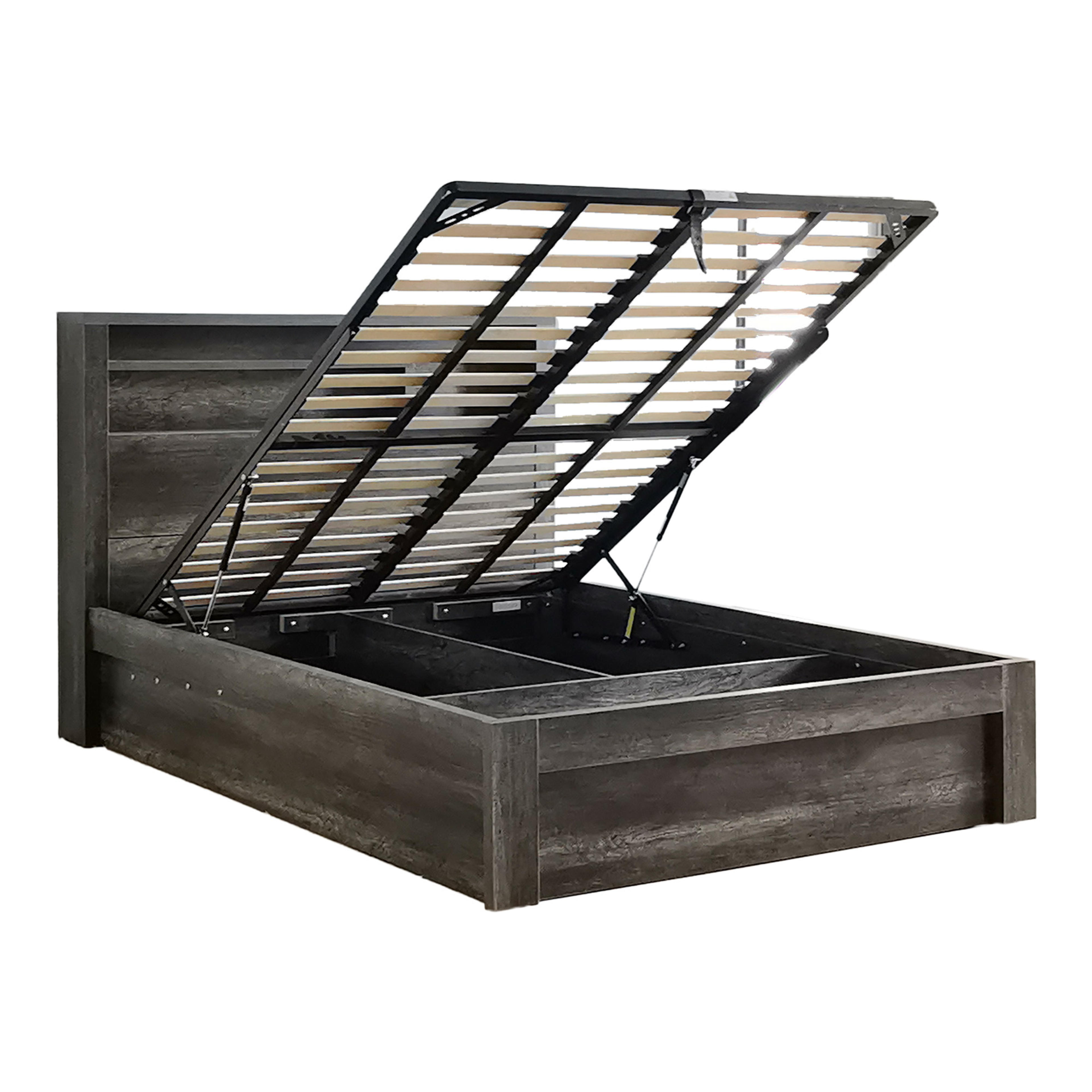 Product image of the  Bellevue Bed Frame, Front Slat Gas Lift Base, Charcoal from Forty Winks