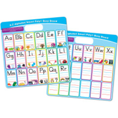 Smart Poly® Educational Activity Busy Board, Dry Erase with Marker, 10-3/4" x 10-3/4", ABC's Fill In