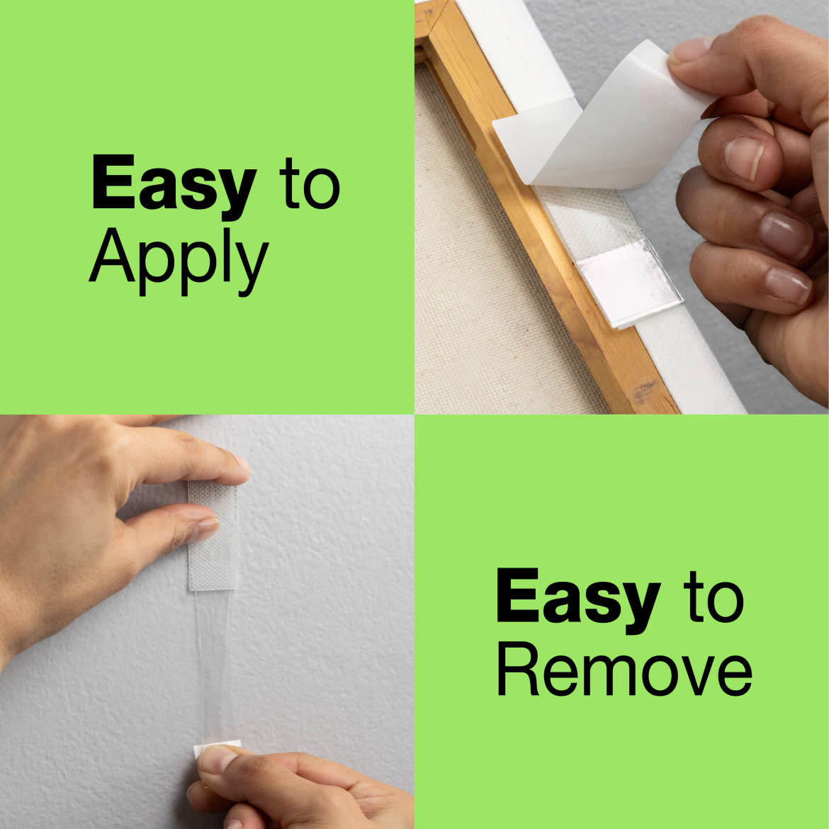 FrogTape reMOVEables™ Medium Clear Picture Hanging Strips Application Image 3